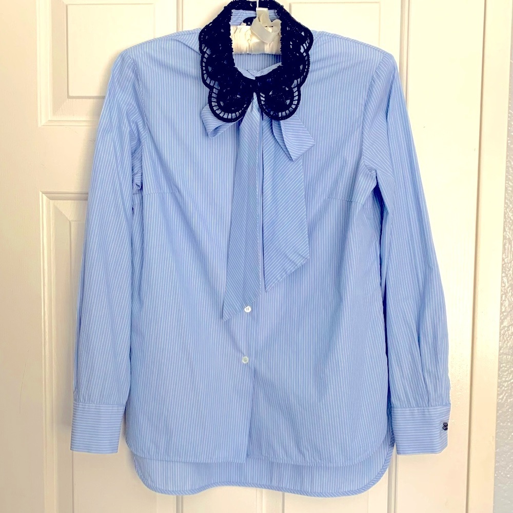 Sandro tie-neck blouse size 0/XS